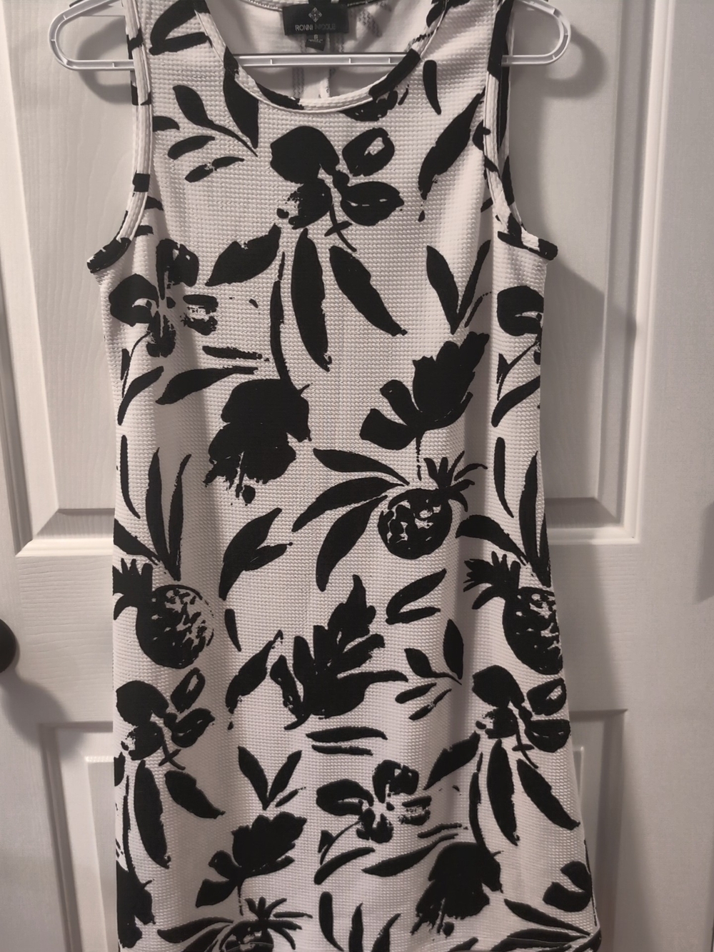 Ronni Nicole Black and White Floral Mini Dress